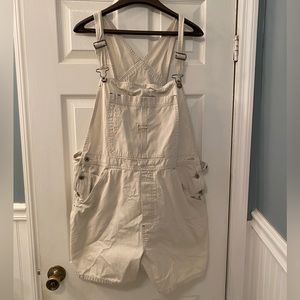 Vintage Old Navy XL White Denim Overalls